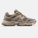 Чоловічі / жіночі кросівки New Balance 9060 Beige Brown, коричневі замшеві кросівки нью беланс 9060 ню беленс, NB 9060 нб, фото 3