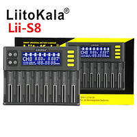 Зарядное устройство LiitoKala Lii-S8, для аккумуляторов Li-ion/LiFePO4/NiMH + 2 канала для Крон NiMH