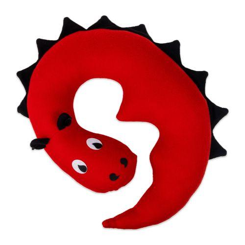 Мʼяка подушка "Дракон Мʼякуша", червоно-чорний, фото 1