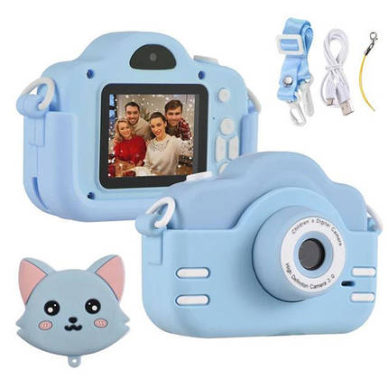 Дитячий фотоапарат A3S Blue Kitty - Казкова мрія маленького фотографа, фото 2