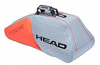 Теннисная сумка HEAD RADICAL 9R SUPERCOMBI GROR Серый/Оранжевый (283-511)