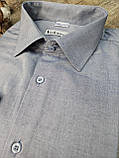 Чоловіча сорочка блакитного джинсового кольору, фото 3
