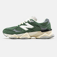 Мужские / женские кроссовки New Balance 9060 Nori U9060VNG Green Beige, зелёные замшевые нью беланс NB 9060