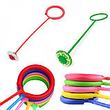 Світна скакалка крутилка з коліщатком на одну ногу дитяча, Нейроскакалка для дітей, Скакалки світяться, фото 5