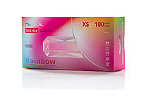 Перчатки нитриловые неопудренные mediOk RAINBOW, Разноцветные (100 шт./уп.), XS