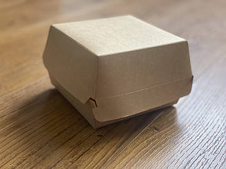Коробка під бургер крафт, 120*120*96 мм. (упаковка 100 шт.)