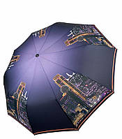 Жіноча складана парасолька автомат з принтом від Flagman нічне місто F0136-1