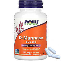 NOW Foods D манноза 500 мг 120 вегетарианских капсул mannose поддержка мочевыводящих путей почек циститы