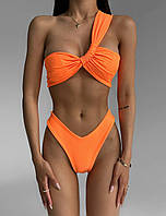 Стильный женский купальник, с высокой талией, Купальник «Жемчужина» с завязками Xs-S/M/L, Цена: 986 грн оранж