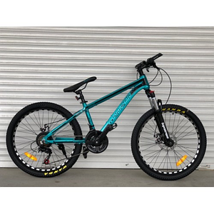 Велосипед гірський алюмінієвий Toprider 680 24" рама 14 обладнання Shimano Синій Зріст 130-165см