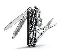 Складаний ніж Victorinox Classic SD Brilliant Crystal 58 мм 5 функцій колодка інкрустована кристалами