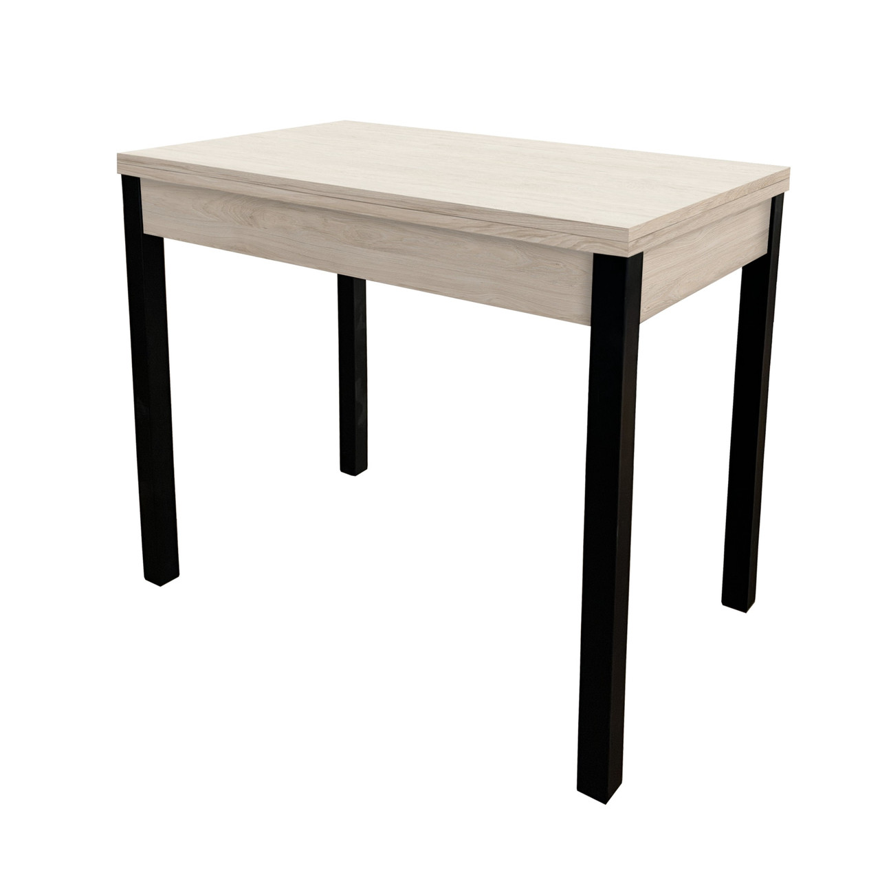 Кухонний стіл-трансформер Lunch Гікорі рокфорд світлий / чорний ТМ Art In Head