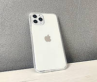 Чехол на iPhone 11 Pro квадратные бортики прозрачный силиконовый кейс для айфон 11 про