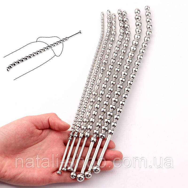 Уретральний катетер металевий Stainless steel penis plug 5мм, 6мм, 10мм