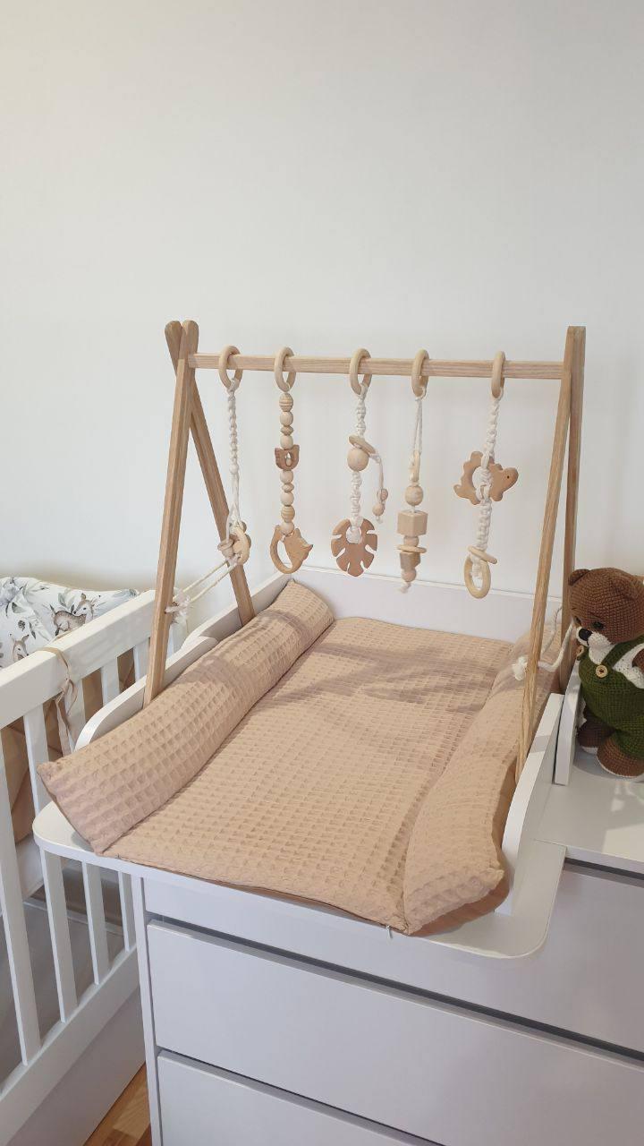 Дитячий підлоговий мобіль тренажер Монтессорі Baby Gym Динозаврик