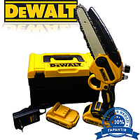 Аккумуляторная цепная мини пила DeWalt шина 20см 24V 4.0AH Со смазкой цепи Электрический веткорез Электропила