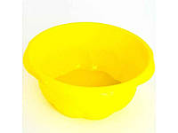 Миска пластиковая для дома/кухни 2,8л Хозяйка желтая ТМ ПОЛИМЕРАГРО OS