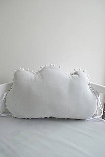 Бампер-подушка Twins Маршмелоу, Cloud light grey