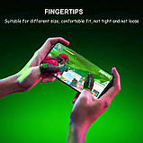 Напальчники Sarafox v9 (4 шт.) для гри телефоне смартфоні пабг pubg mobile пубг зелені світяться + бокс, фото 2