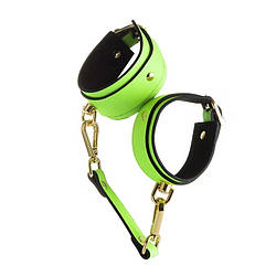 Наножники салатові Glow in the Dark Leather Ankle cuffs 18+