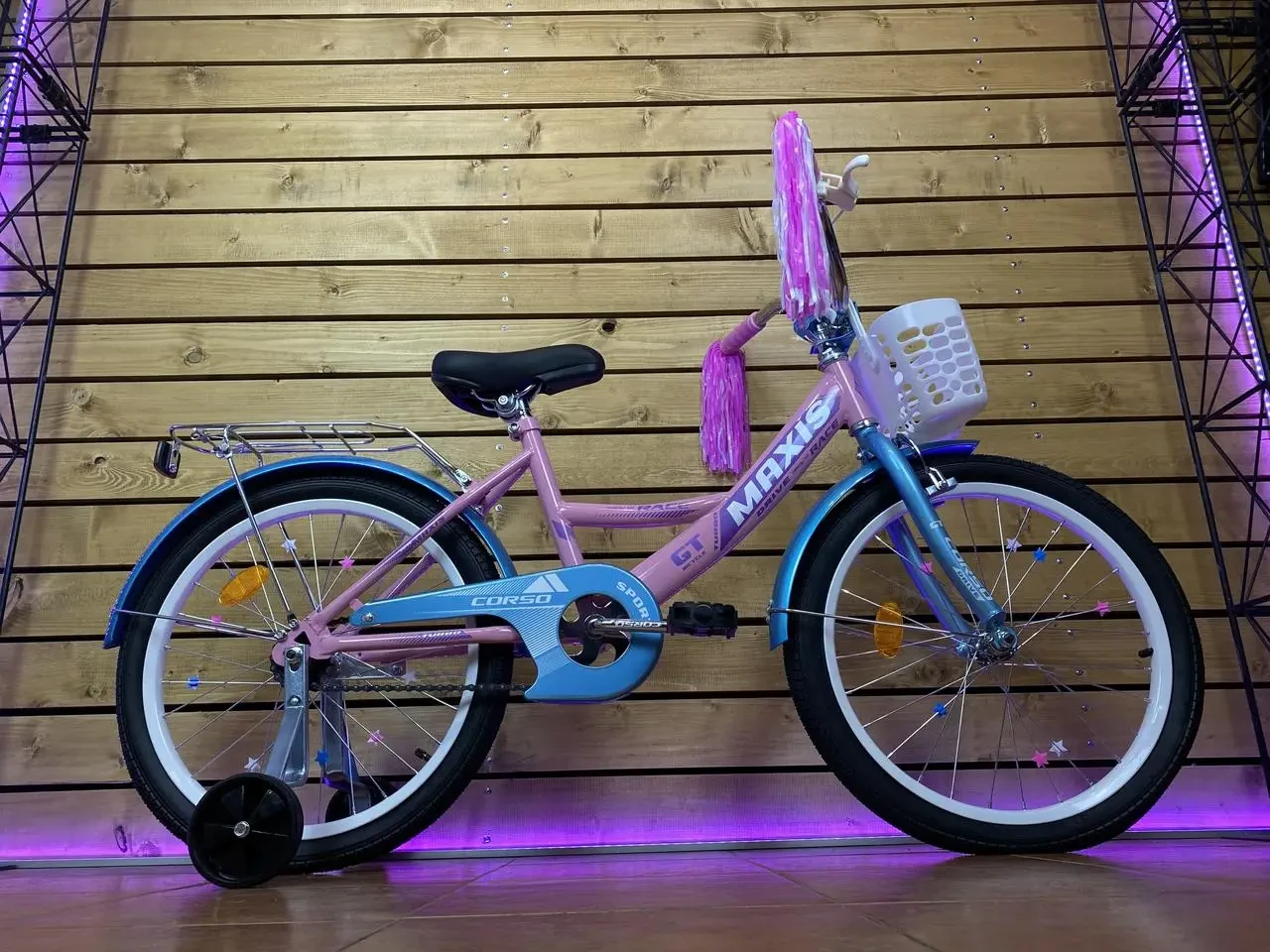 Дитячий велосипед 18" Corso MAXIS CL-18758 рожевий на зріст 105-115 см
