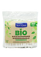 Ватные палочки Septona Биоразлагаемые 200 шт