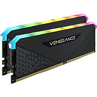 Модуль памяти для компьютера DDR4 32GB (2x16GB) 3600 MHz Vengeance RGB RS Black Corsair (CMG32GX4M2D3600C18)