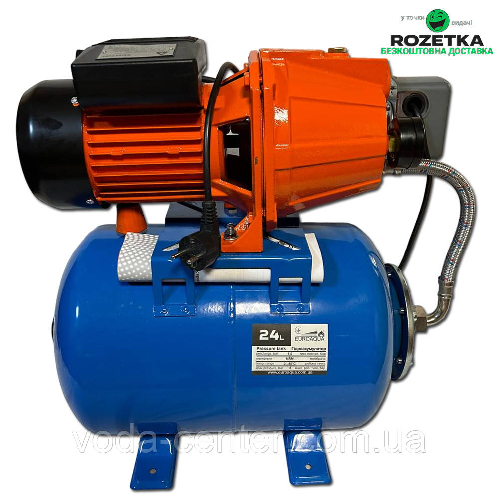 Насосна станція DELTA JET100A(а)/24 гідроакумулятор 24л автоматика для водопостачання