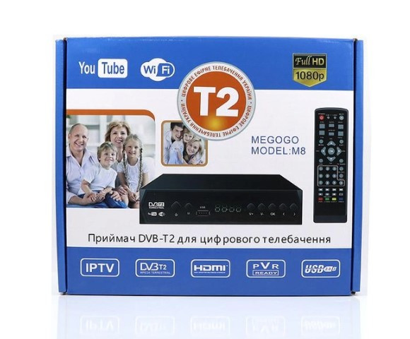 Тюнер DVB-T2 METAL M8 9439, Wi-Fi, MEGOGO, YouTube, IPTV, HDMI, USB з пультом