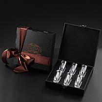 Подарунковий набір 6 стопок. 6 шт. високих стопочок Bohemia Quadro 50 мл, фото 2