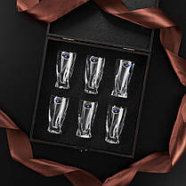 Подарунковий набір 6 стопок. 6 шт. високих стопочок Bohemia Quadro 50 мл, фото 3