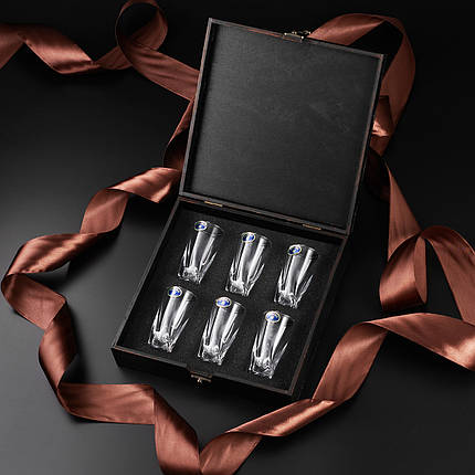 Подарунковий набір 6 стопок. 6 шт. високих стопочок Bohemia Quadro 50 мл, фото 1