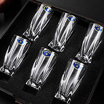 Подарунковий набір 6 стопок. 6 шт. високих стопочок Bohemia Quadro 50 мл, фото 4