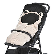 Конверт в коляску дитячий EL CAMINO Footmuff ME 1132 Teddy Bear Молочний, фото 2