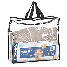 Конверт в коляску дитячий EL CAMINO Footmuff ME 1132 Teddy Bear Молочний, фото 5