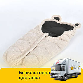 Конверт в коляску дитячий EL CAMINO Footmuff ME 1132 Teddy Bear Молочний