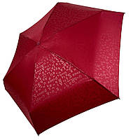 Карманный женский механический мини-зонт с принтом букв в капсуле от Rainbrella бордовый 0260-5