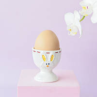 Подставка под яйцо керамичяская Кролик Пасхальный 6798 белая melmil