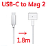 Зарядний кабель 1.8 м 100 Вт USB Type-C на MagSafe 1/2 потужний шнур для ноутбука Macbook Air Pro, фото 4