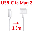 Зарядний кабель 1.8 м 100 Вт USB Type-C на MagSafe 1/2 потужний шнур для ноутбука Macbook Air Pro, фото 3