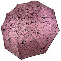 Женский зонт полуавтомат на 9 спиц антиветер с пузырями от Toprain нежно-розовый TR0541-8