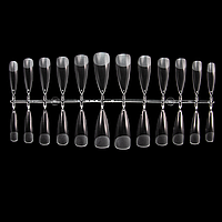 Типсы гелевые для наращивания ногтей Стилет, прозрачные, 120 шт