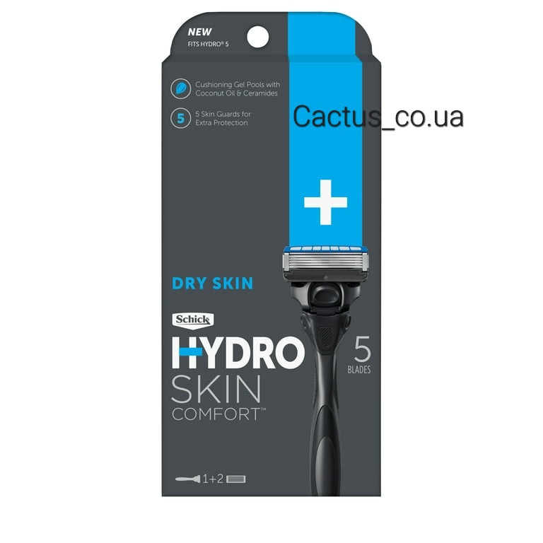 Багаторазова 5ти лезвійна бритва для чоловіків Schick Hydro 5 skin comfort для сухої шкіри  США