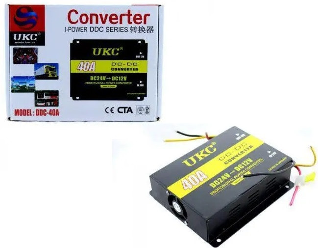 Автоперетворювач 24 В на 12 В UKC 40A, фото 1