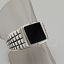 Чоловіча срібна печатка з оніксом перстень 124. 22,5 розмір, фото 4