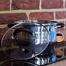 Набір каструль 3 шт. із кришками Edenberg 2.1 л, 2.9 л, 3.9 л, фото 3