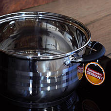 Набір каструль 3 шт. із кришками Edenberg 2.1 л, 2.9 л, 3.9 л, фото 5