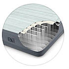 Надувне велюрове двоспальне ліжко 137х191х46 см з вбудованим електричним насосом 64904 Intex, фото 6