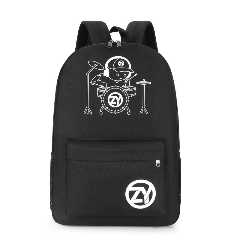 Фосфорний рюкзак шкільний портфель чоловічий жіночий світиться MUSIC з барабанами