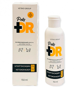 Шампунь з хлоргексидином та кетоконазолом Ветбіо Dr.Pets собак та котів, 150мл